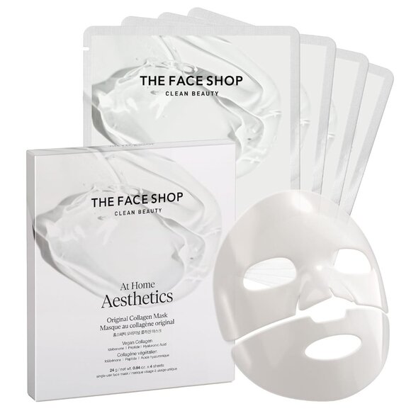 THE FACE SHOP Original Vegan Collagen Face Mask Mask for Firming 3 Masks Only - Picture 1 of 11